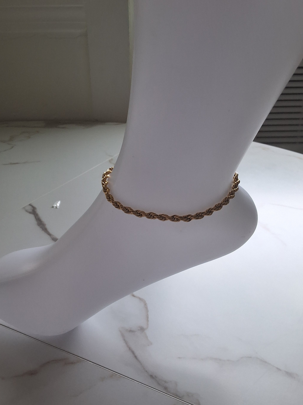 Gold Rope Chain Anklet - Elegant Women’s Jewelry